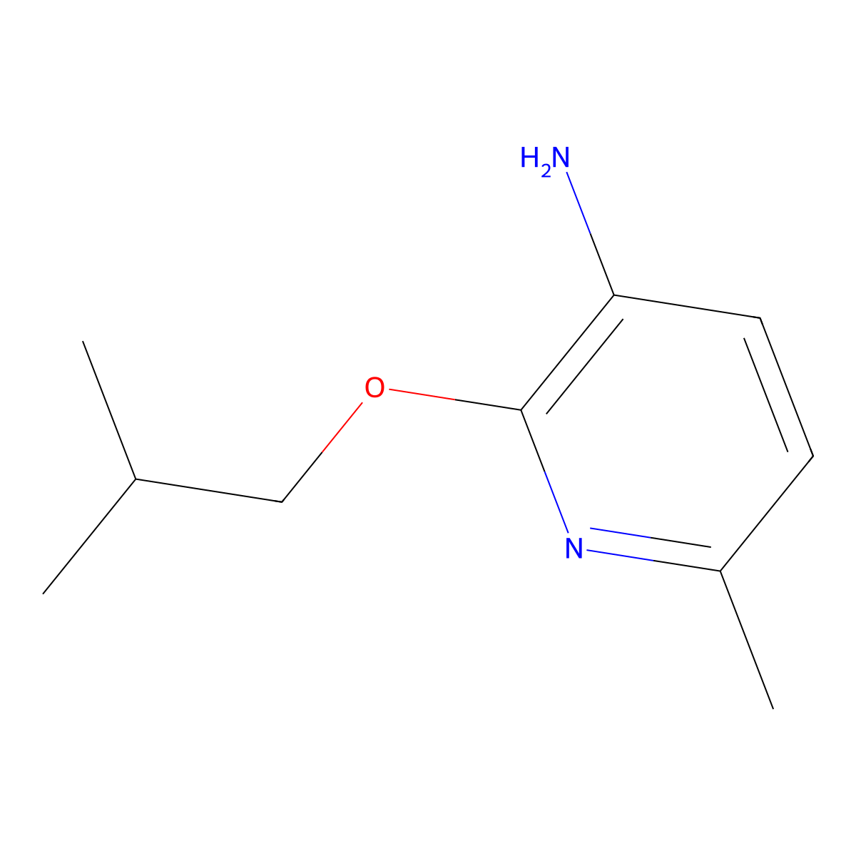 6-Methyl-2-(2-methylpropoxy)pyridin-3-amine molecular structure, CAS 1512943-74-6
