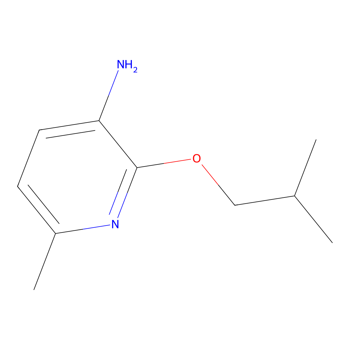 6-Methyl-2-(2-methylpropoxy)pyridin-3-amine molecular structure, CAS 1512943-74-6