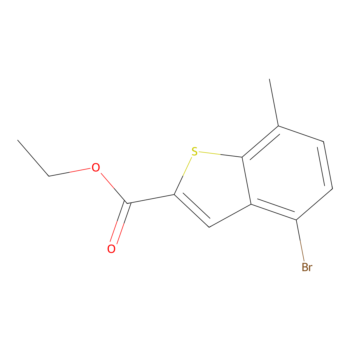 Ethyl 4-Bromo-7-methylbenzo[b]thiophene-2-carboxylate molecular structure, CAS 1512954-94-7