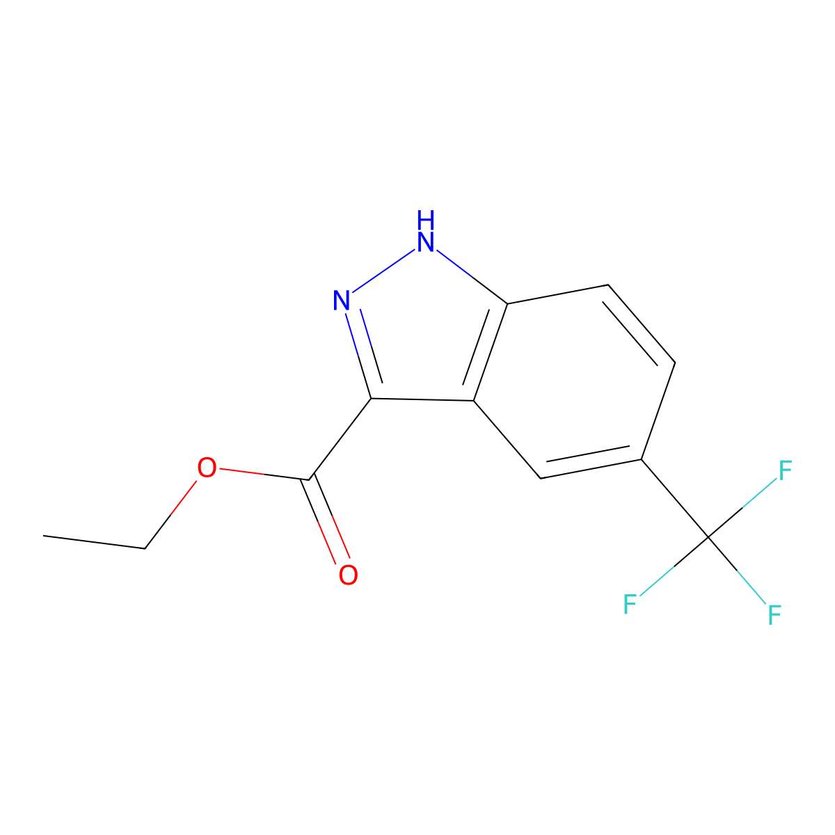 ethyl 5-(trifluoromethyl)-1H-indazole-3-carboxylate molecular structure, CAS 1512963-00-6