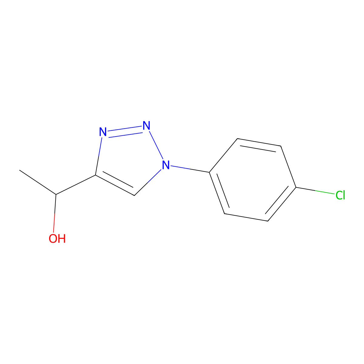 1-[1-(4-chlorophenyl)-1H-1,2,3-triazol-4-yl]ethan-1-ol molecular structure, CAS 1512969-55-9