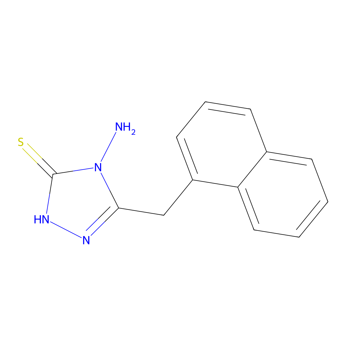 4-amino-5-(naphthalen-1-ylmethyl)-4H-1,2,4-triazole-3-thiol molecular structure, CAS 151297-83-5