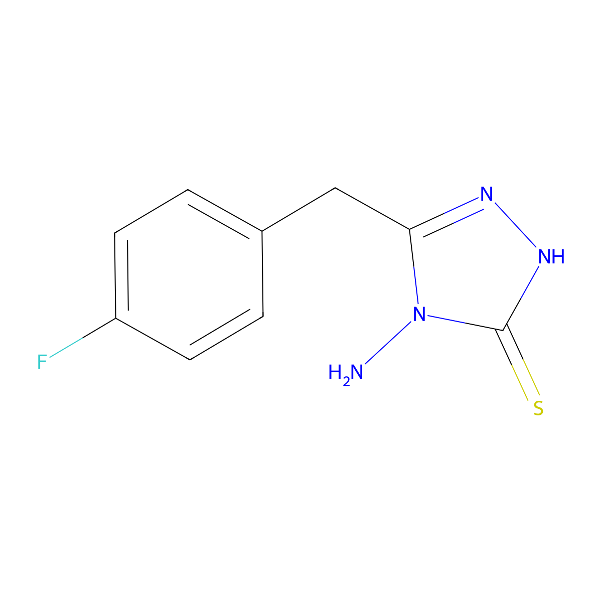 4-Amino-5-((4-fluorophenyl)methyl)-2,4-dihydro-3H-1,2,4-triazole-3-thione molecular structure, CAS 151297-84-6