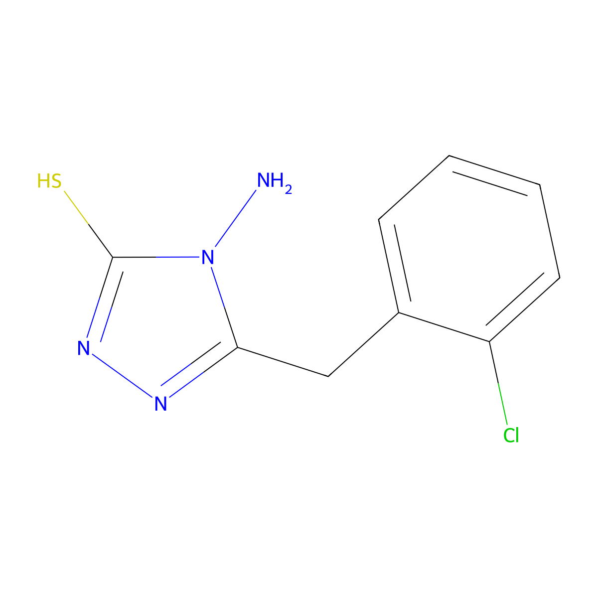 4-Amino-5-(2-chlorobenzyl)-4H-1,2,4-triazole-3-thiol molecular structure, CAS 151297-86-8