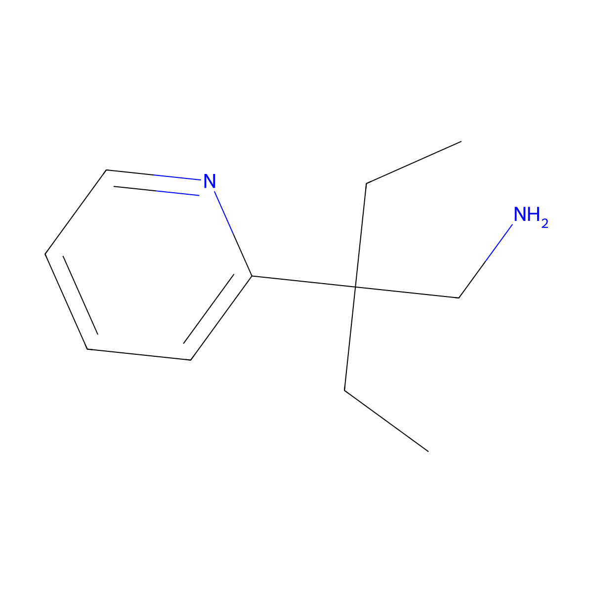 2-[3-(Aminomethyl)pentan-3-yl]pyridine molecular structure, CAS 1512975-81-3