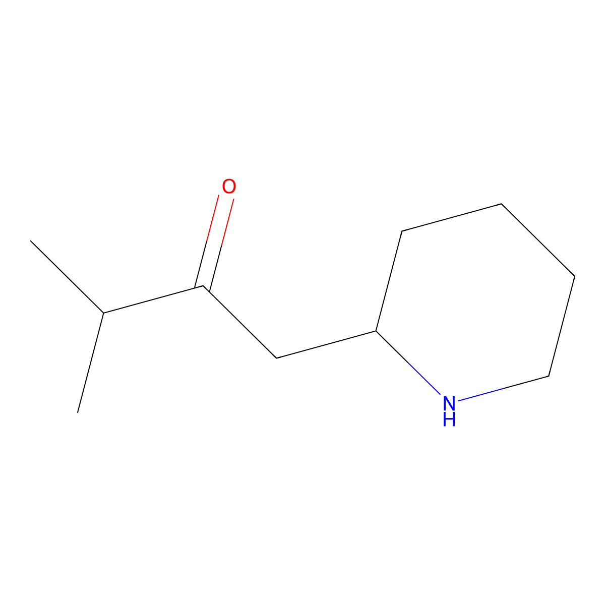 3-Methyl-1-(piperidin-2-yl)butan-2-one molecular structure, CAS 1512982-95-4