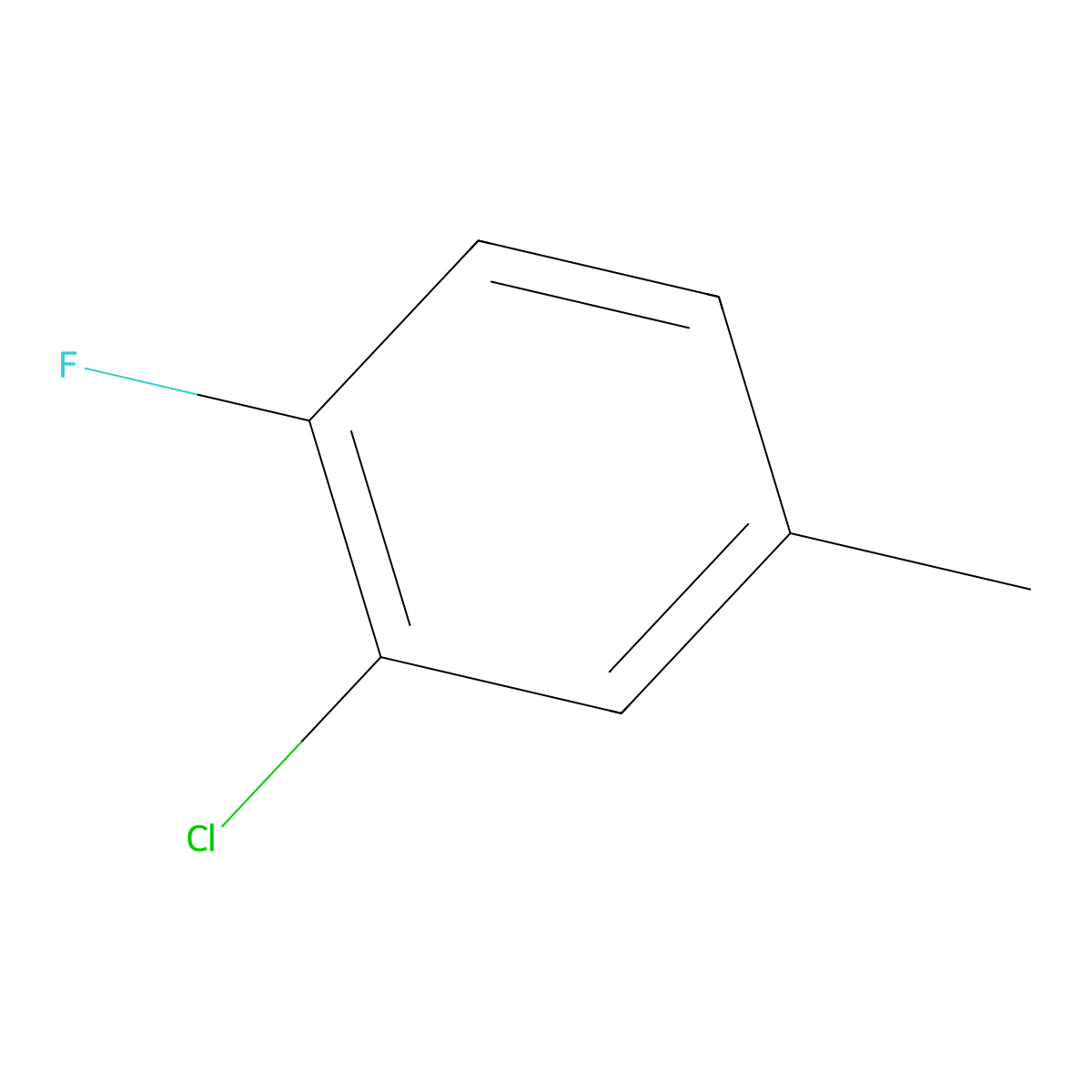 3-Chloro-4-fluorotoluene molecular structure, CAS 1513-25-3