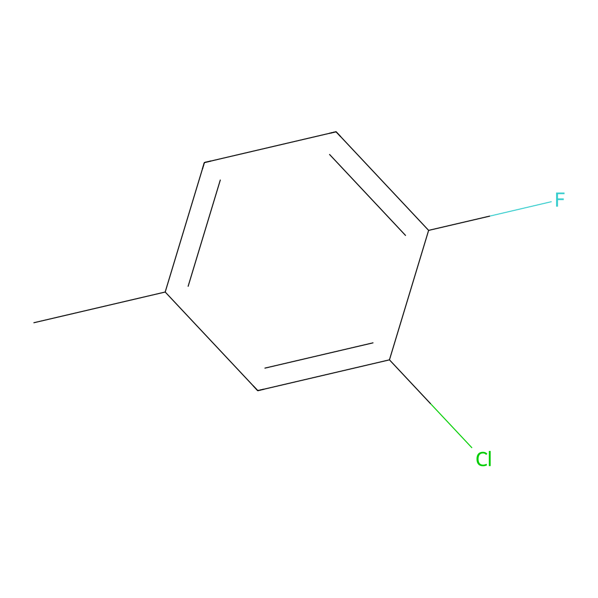 3-Chloro-4-fluorotoluene molecular structure, CAS 1513-25-3