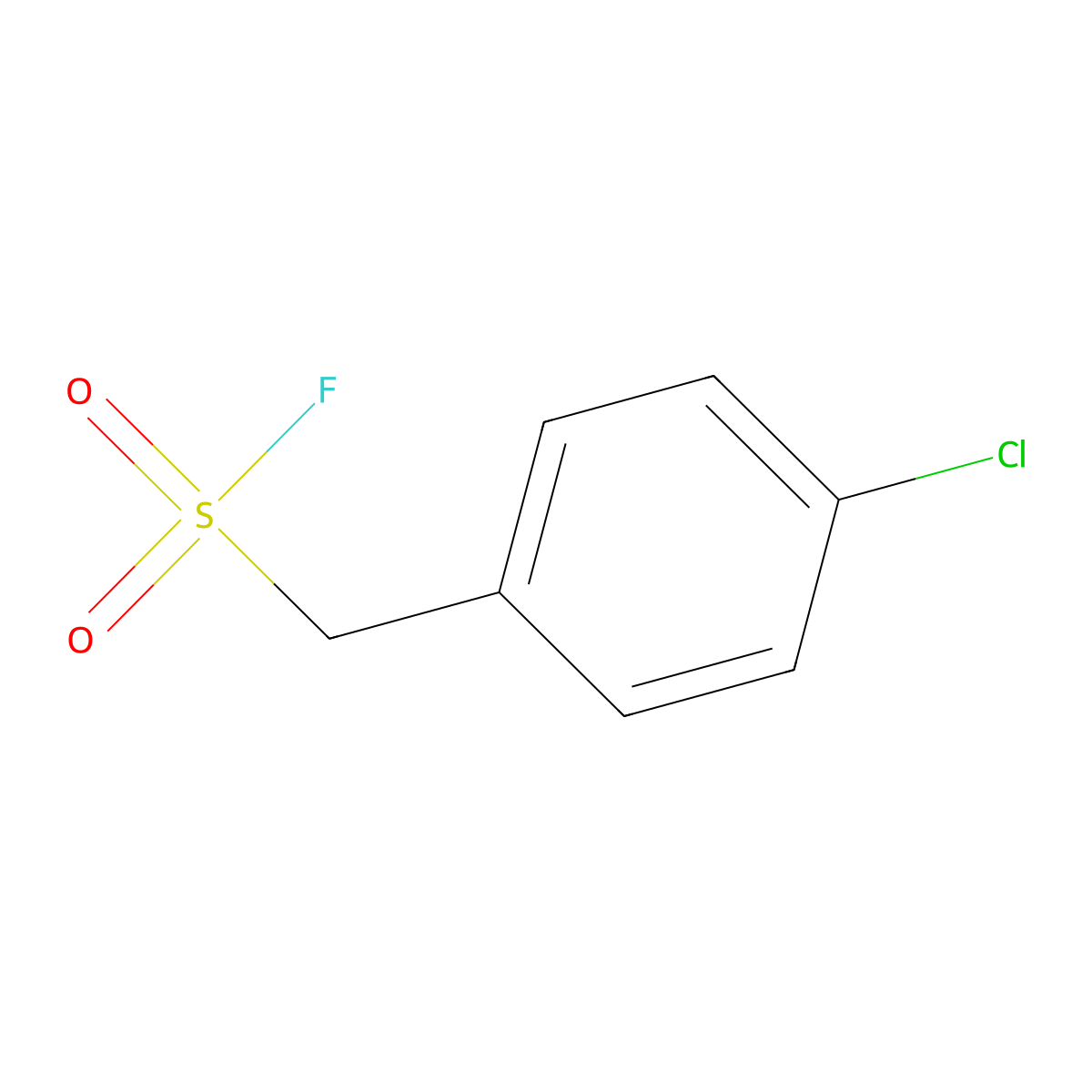 (4-Chlorophenyl)methanesulfonyl fluoride molecular structure, CAS 1513-29-7