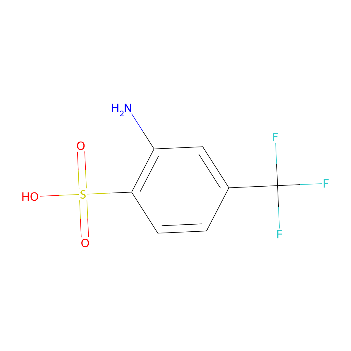 3-Amino-alpha,alpha,alpha-trifluorotoluene-4-sulphonic acid molecular structure, CAS 1513-44-6