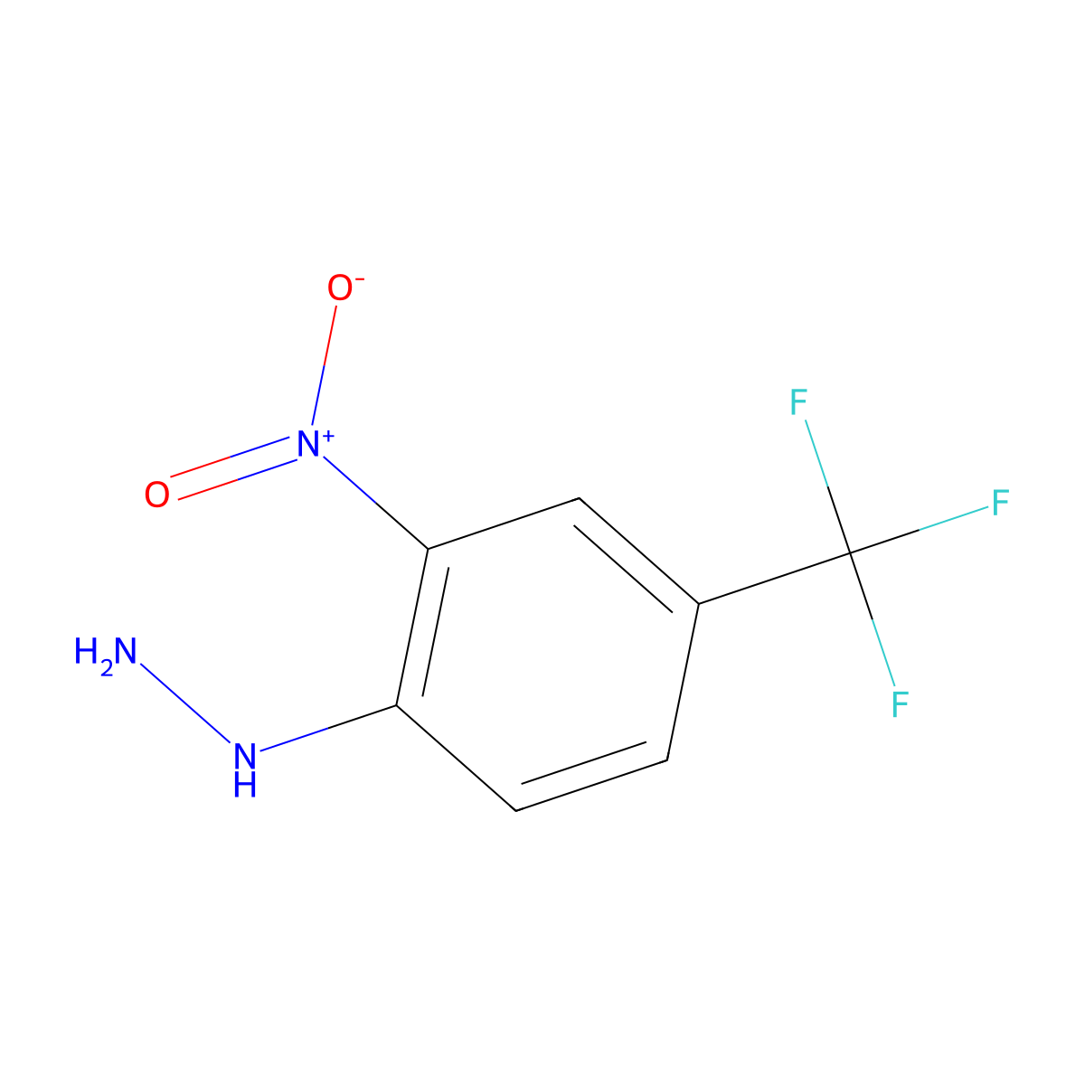 [2-Nitro-4-(trifluoromethyl)phenyl]hydrazine molecular structure, CAS 1513-50-4