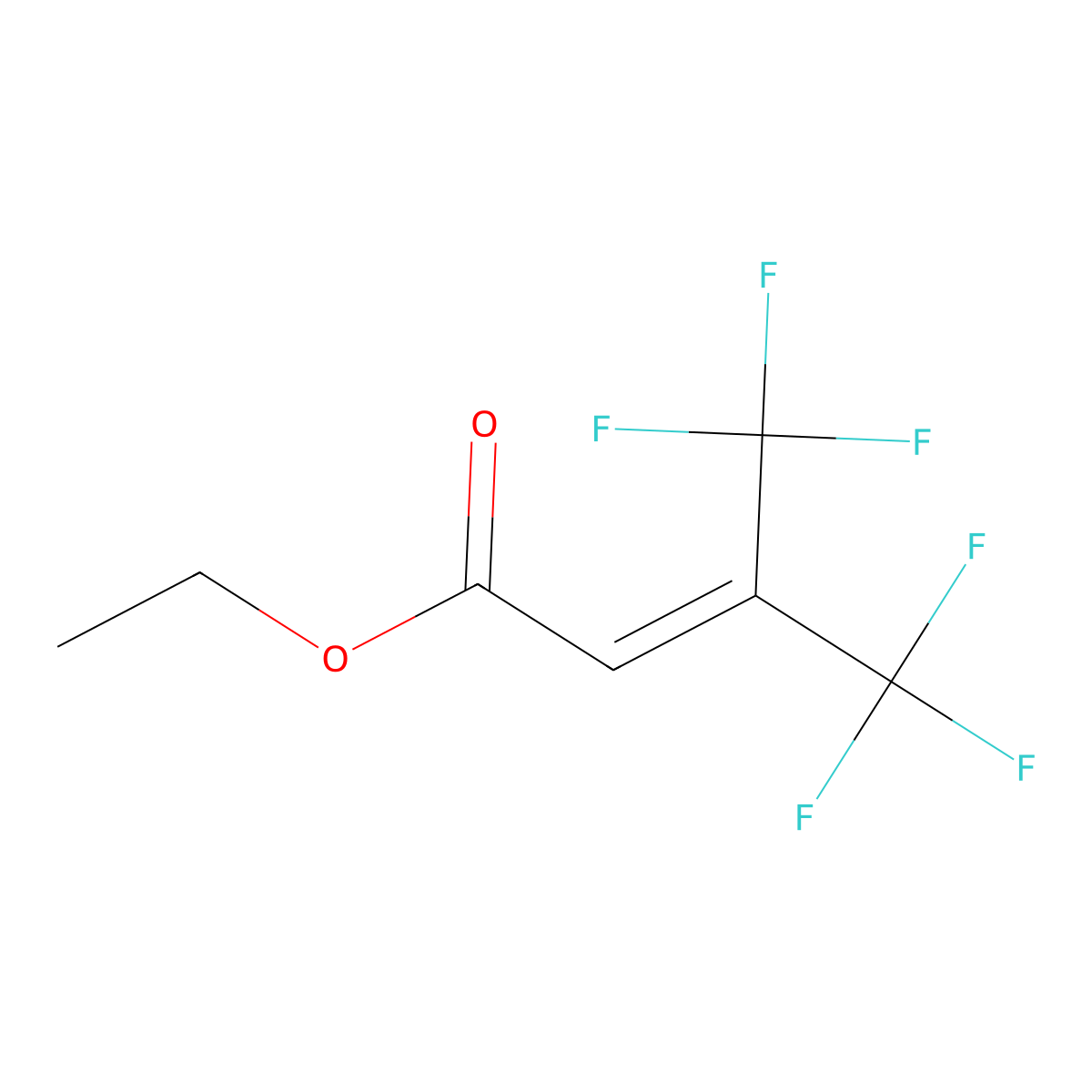 Ethyl 4,4,4-trifluoro-3-(trifluoromethyl)crotonate molecular structure, CAS 1513-60-6