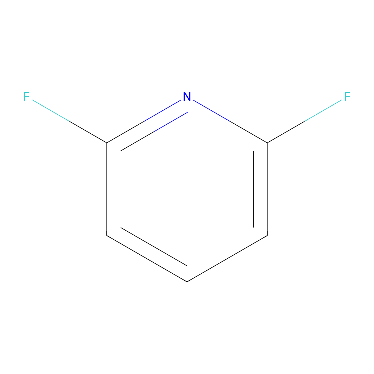 2,6-Difluoropyridine molecular structure, CAS 1513-65-1