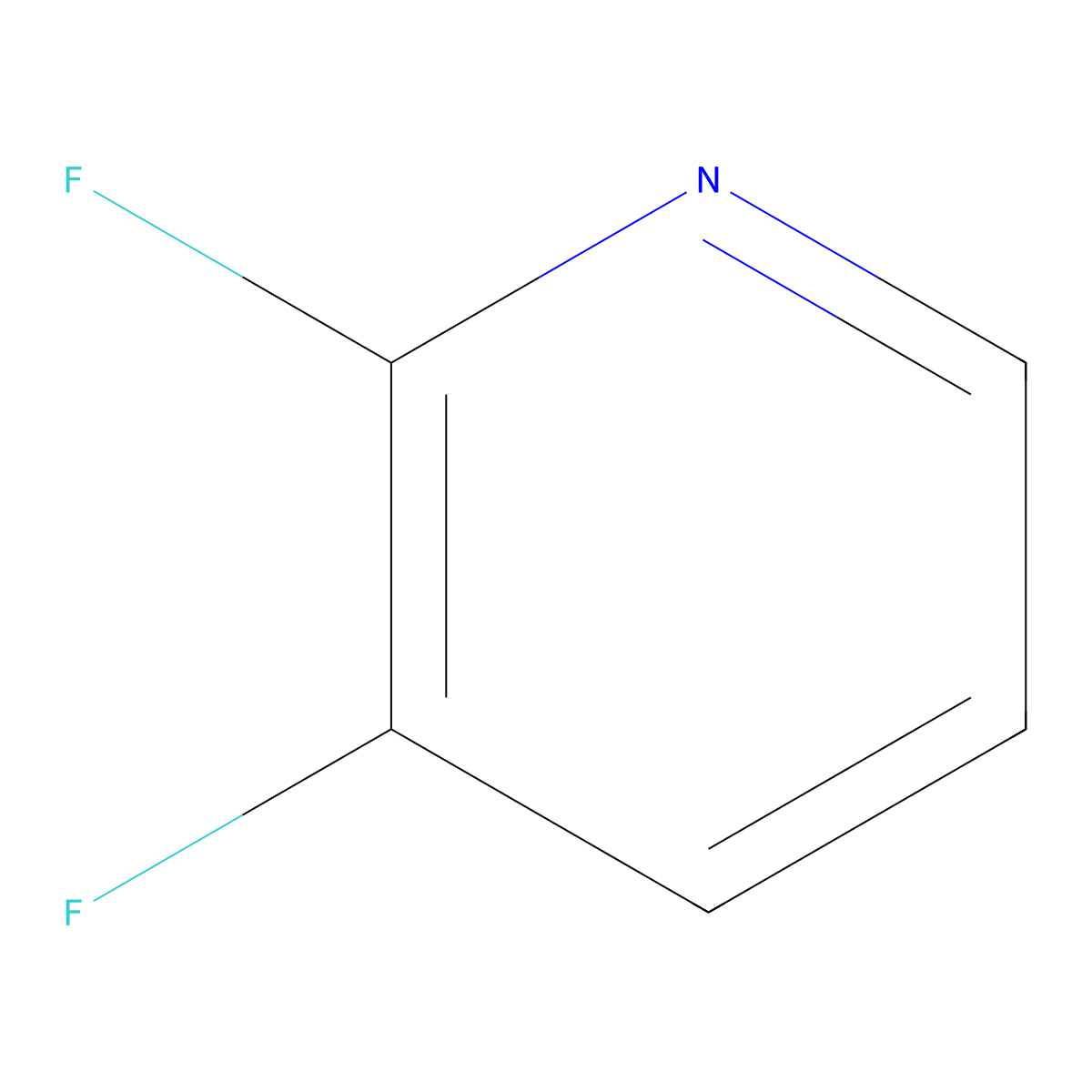 2,3-Difluoropyridine molecular structure, CAS 1513-66-2