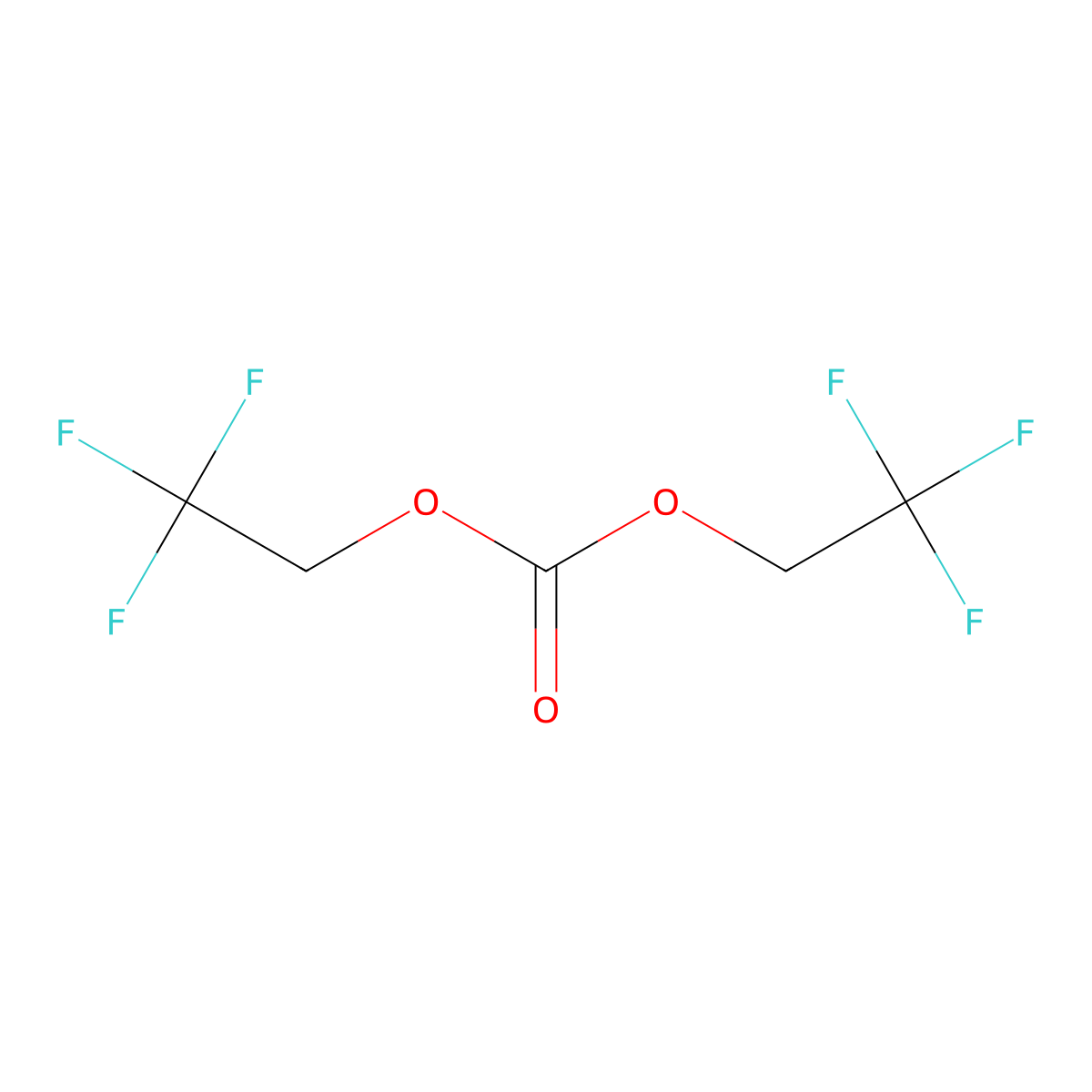 Bis(2,2,2-trifluoroethyl) Carbonate molecular structure, CAS 1513-87-7