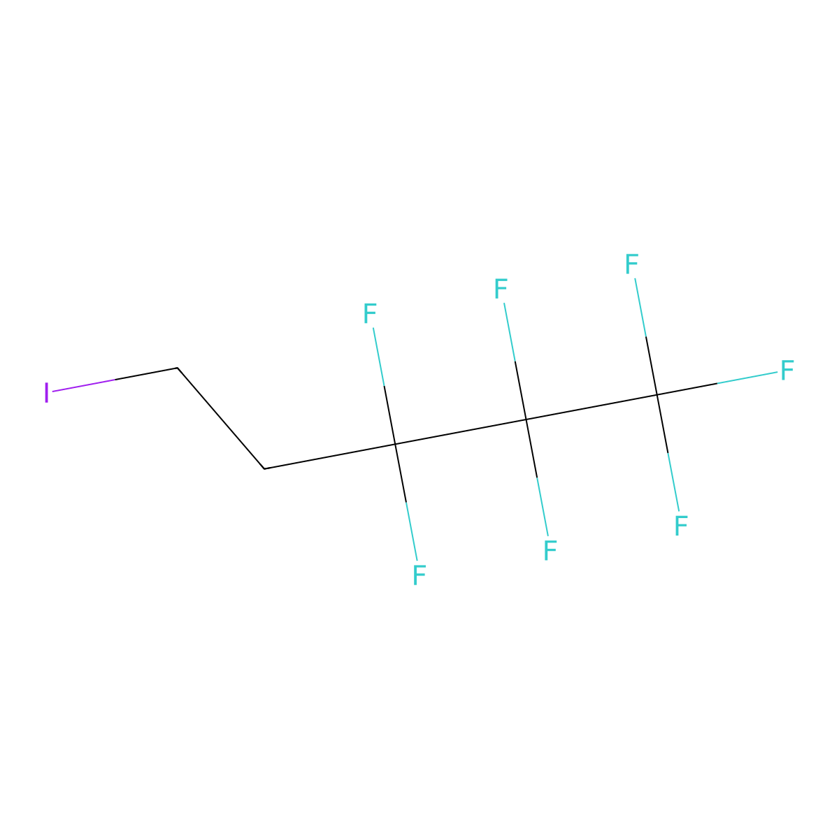 Alkyl iodides, C4-20, gamma-omega-perfluoro molecular structure, CAS 1513-88-8