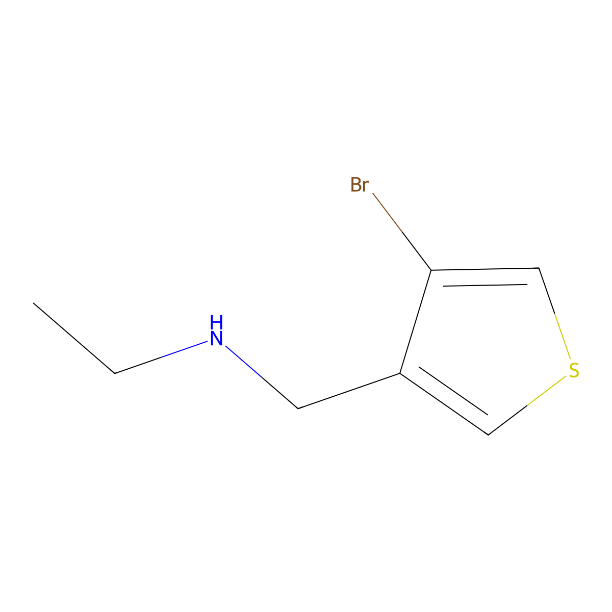 [(4-Bromothiophen-3-yl)methyl](ethyl)amine molecular structure, CAS 1513002-78-2
