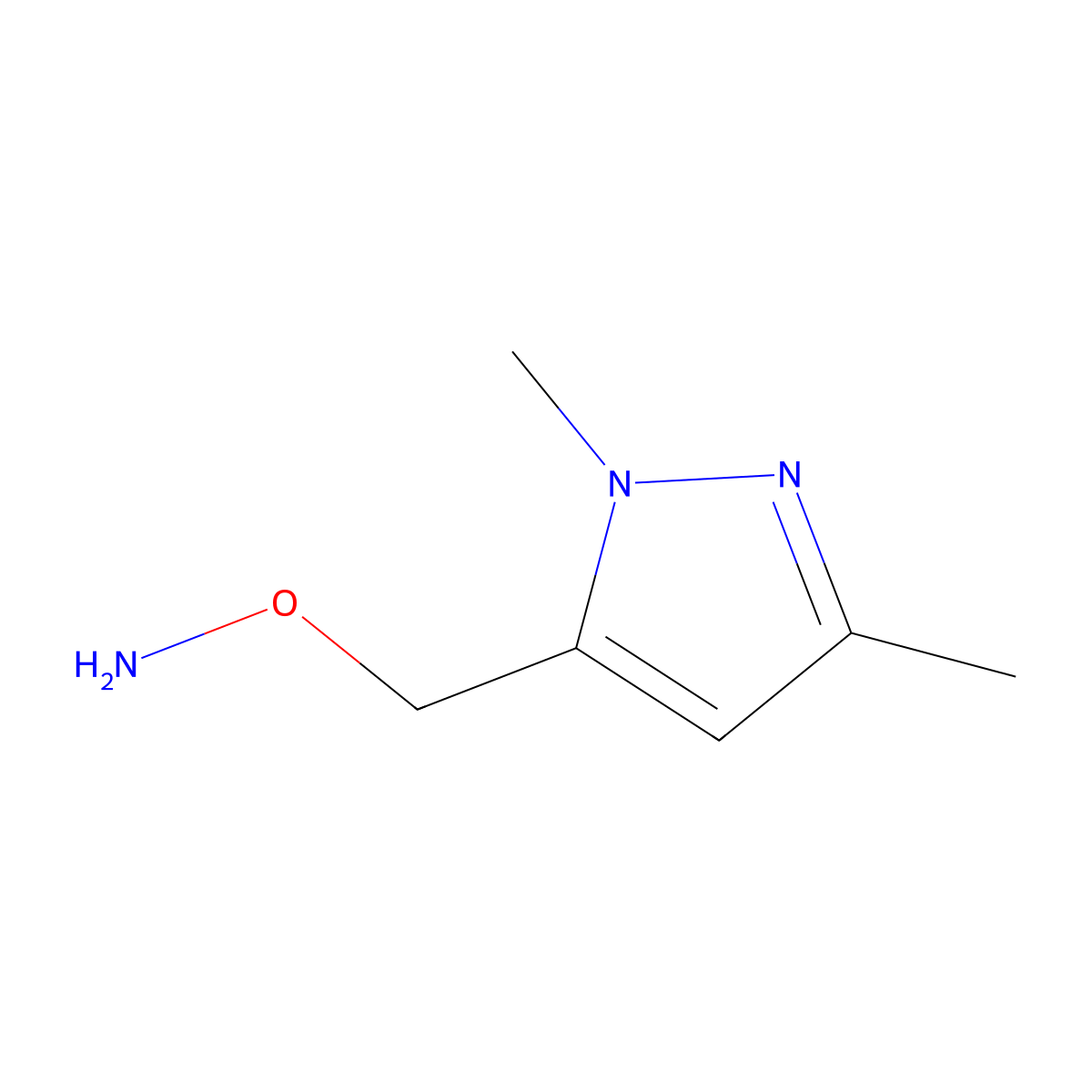 O-((1,3-Dimethyl-1H-pyrazol-5-yl)methyl)hydroxylamine molecular structure, CAS 1513008-77-9
