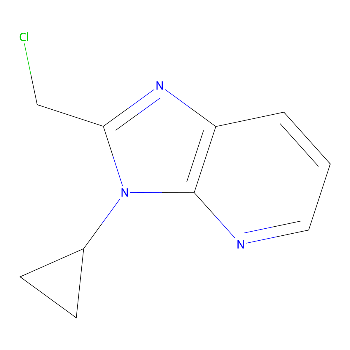 2-(Chloromethyl)-3-cyclopropyl-3H-imidazo[4,5-B]pyridine molecular structure, CAS 1513009-51-2