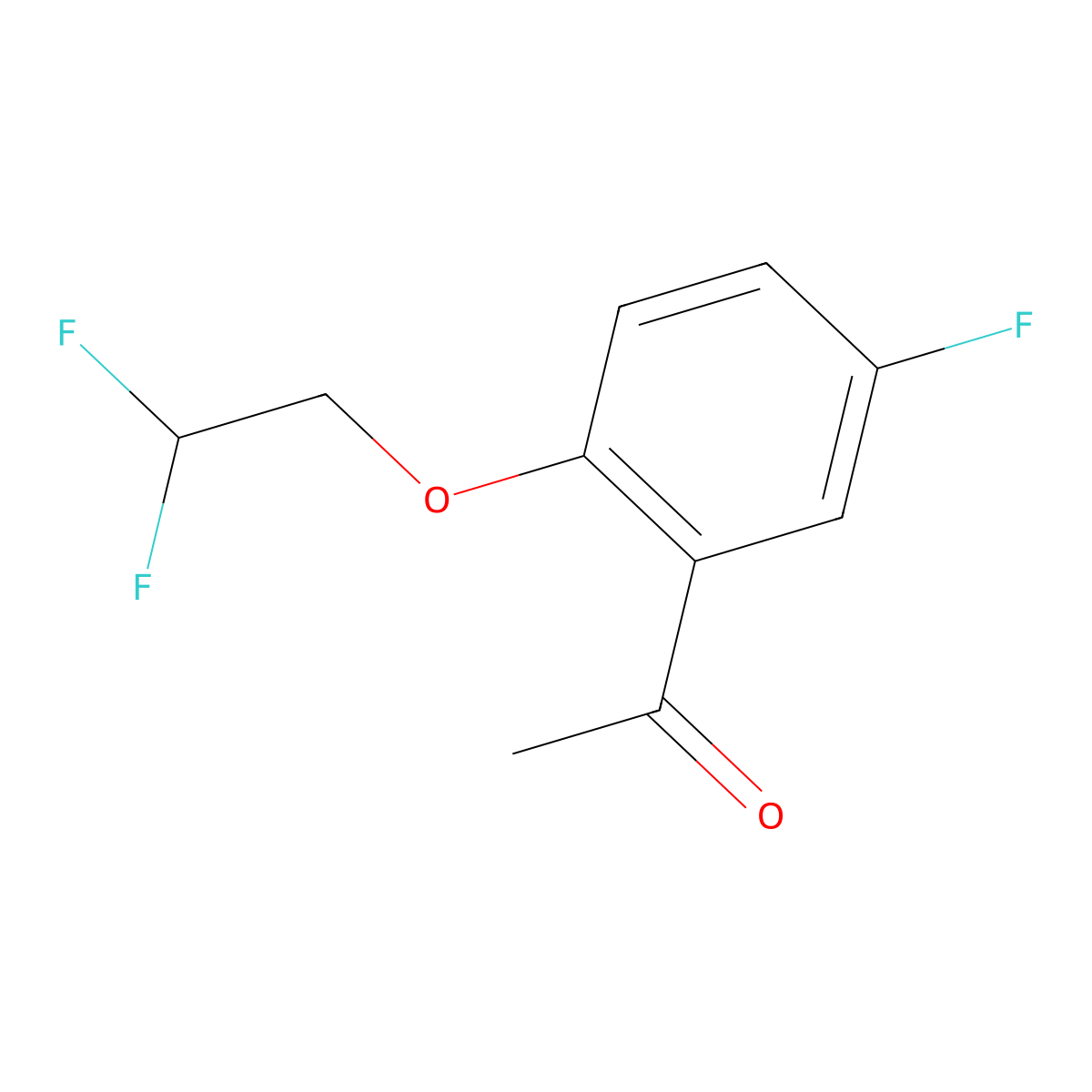 1-(2-(2,2-Difluoroethoxy)-5-fluorophenyl)ethanone molecular structure, CAS 1513014-26-0