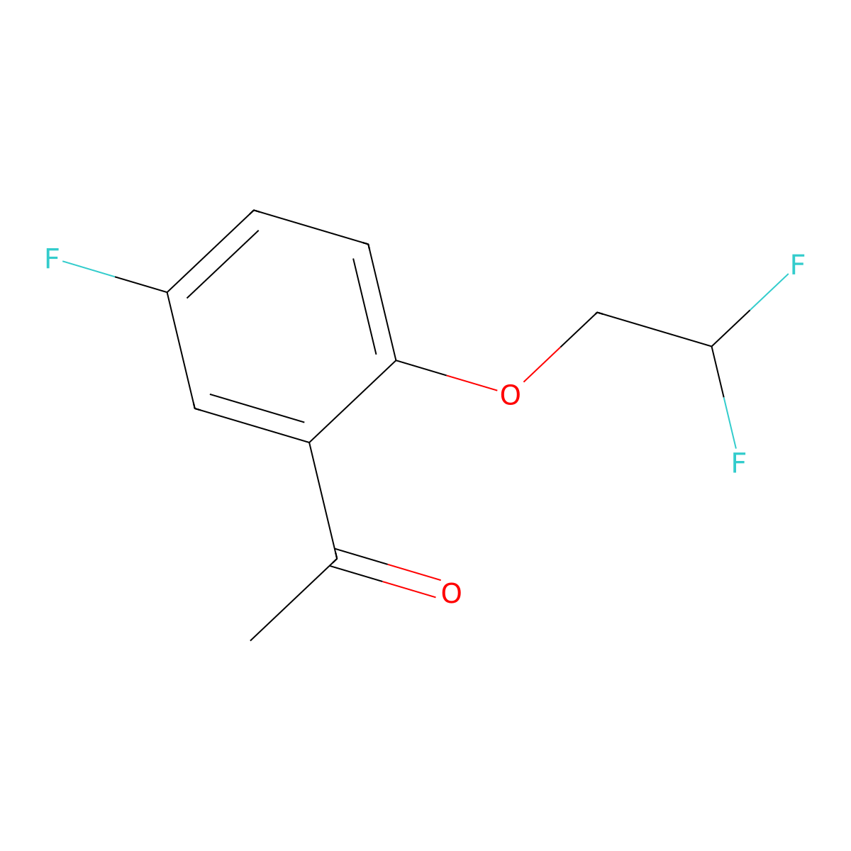 1-(2-(2,2-Difluoroethoxy)-5-fluorophenyl)ethanone molecular structure, CAS 1513014-26-0