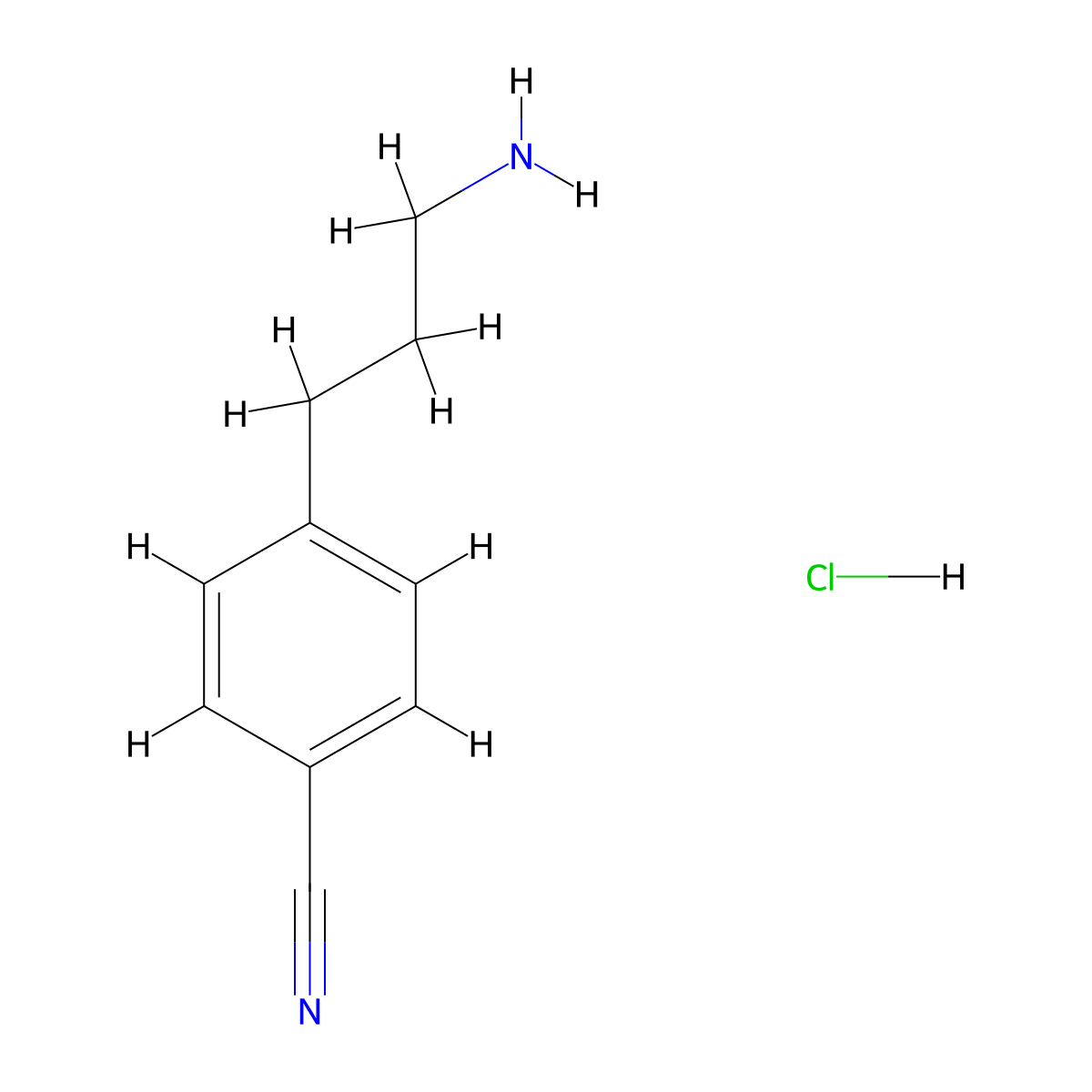 4-(3-Aminopropyl)benzonitrile hydrochloride molecular structure, CAS 151302-03-3