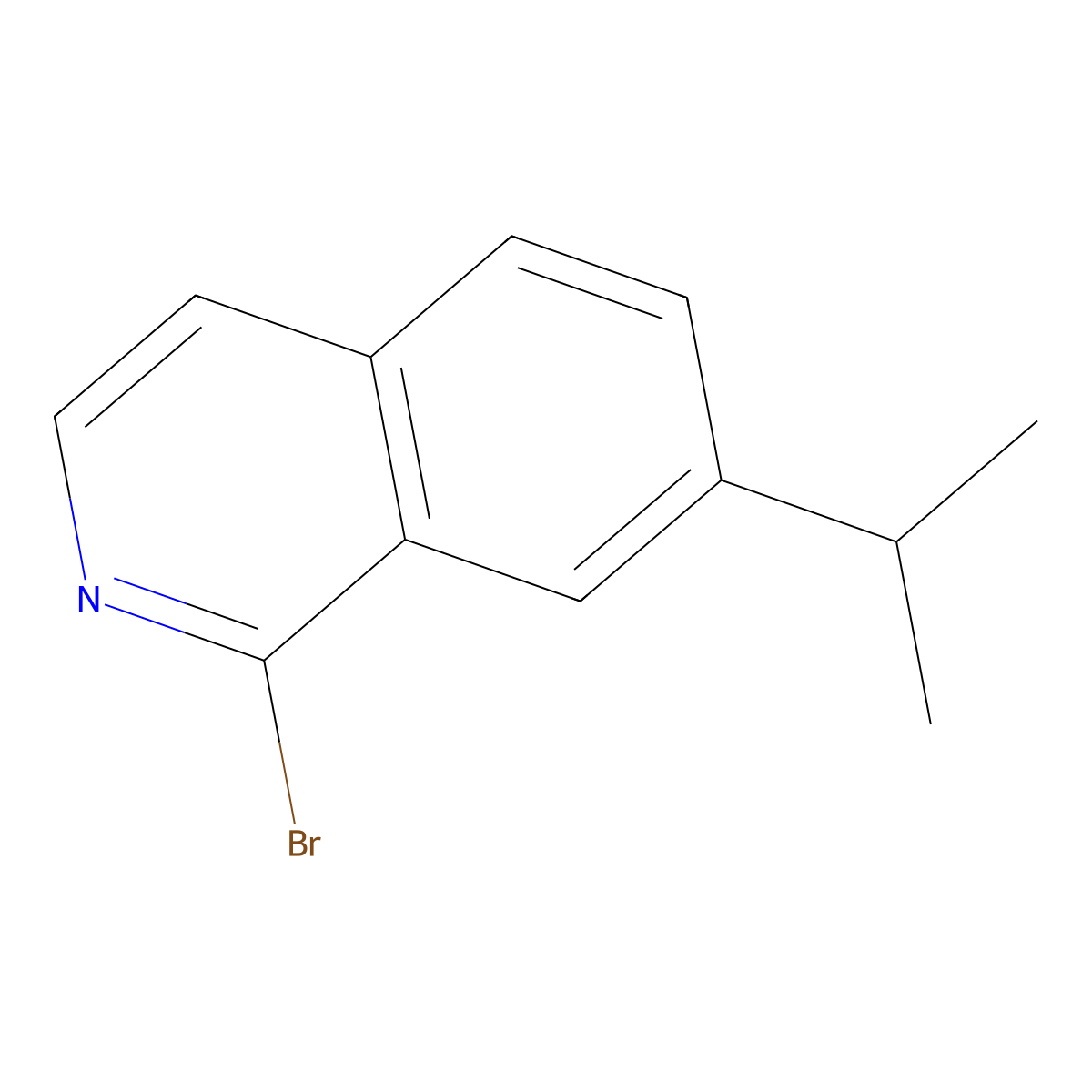 1-Bromo-7-(propan-2-YL)isoquinoline molecular structure, CAS 1513027-28-5