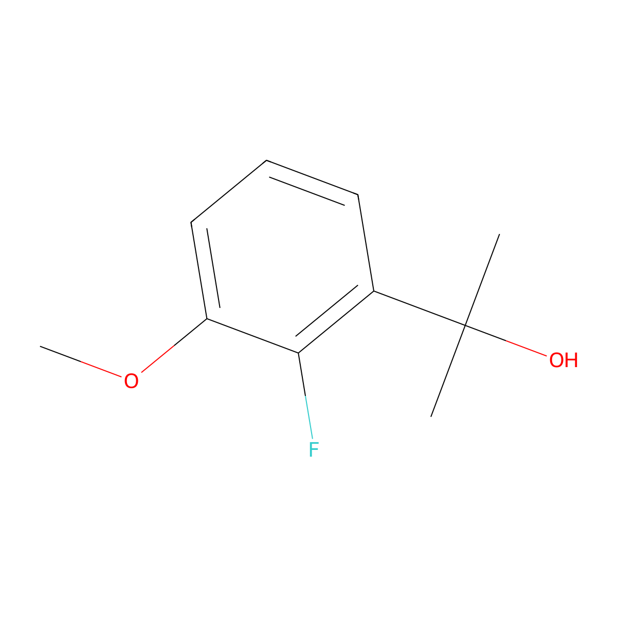 2-(2-Fluoro-3-methoxyphenyl)propan-2-ol molecular structure, CAS 1513029-31-6