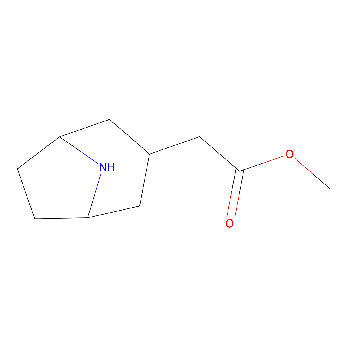 Methyl 2-(8-azabicyclo[3.2.1]octan-3-YL)acetate molecular structure, CAS 1513031-30-5
