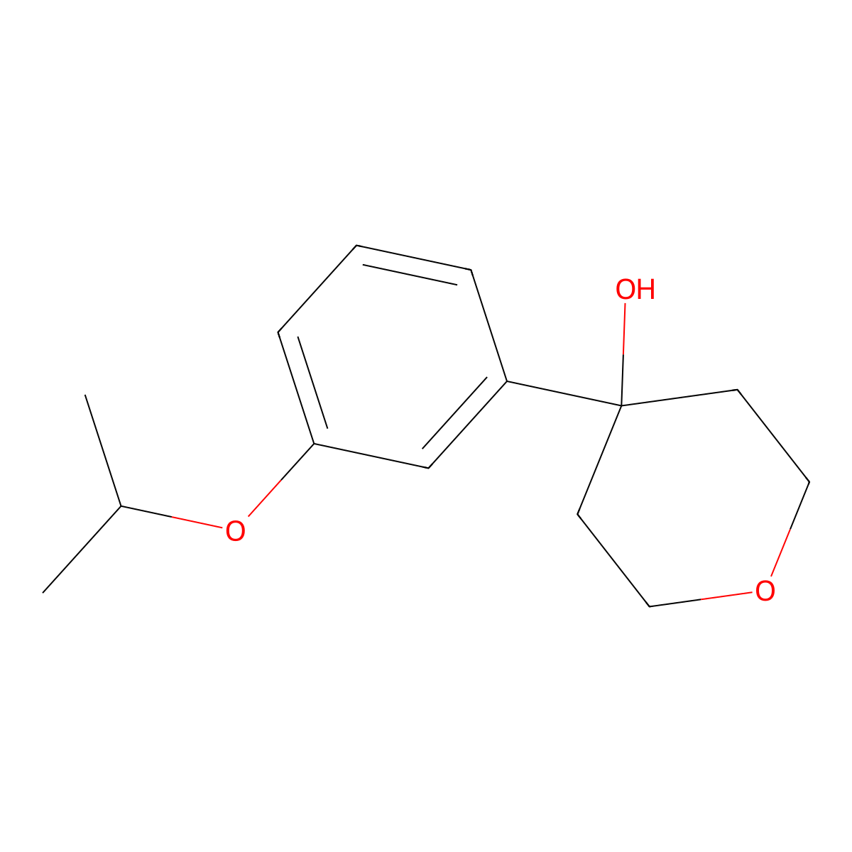 4-(3-iso-Propoxyphenyl)oxan-4-ol molecular structure, CAS 1513034-73-5