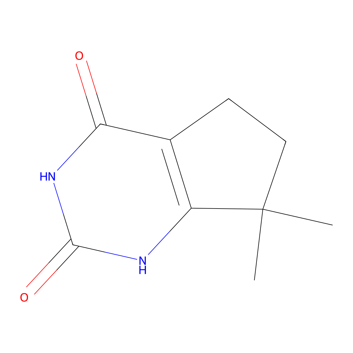 7,7-dimethyl-1H,2H,3H,4H,5H,6H,7H-cyclopenta[d]pyrimidine-2,4-dione molecular structure, CAS 1513036-82-2