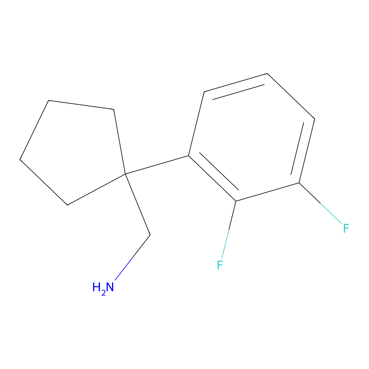1-(2,3-Difluorophenyl)cyclopentanemethanamine molecular structure, CAS 1513064-63-5