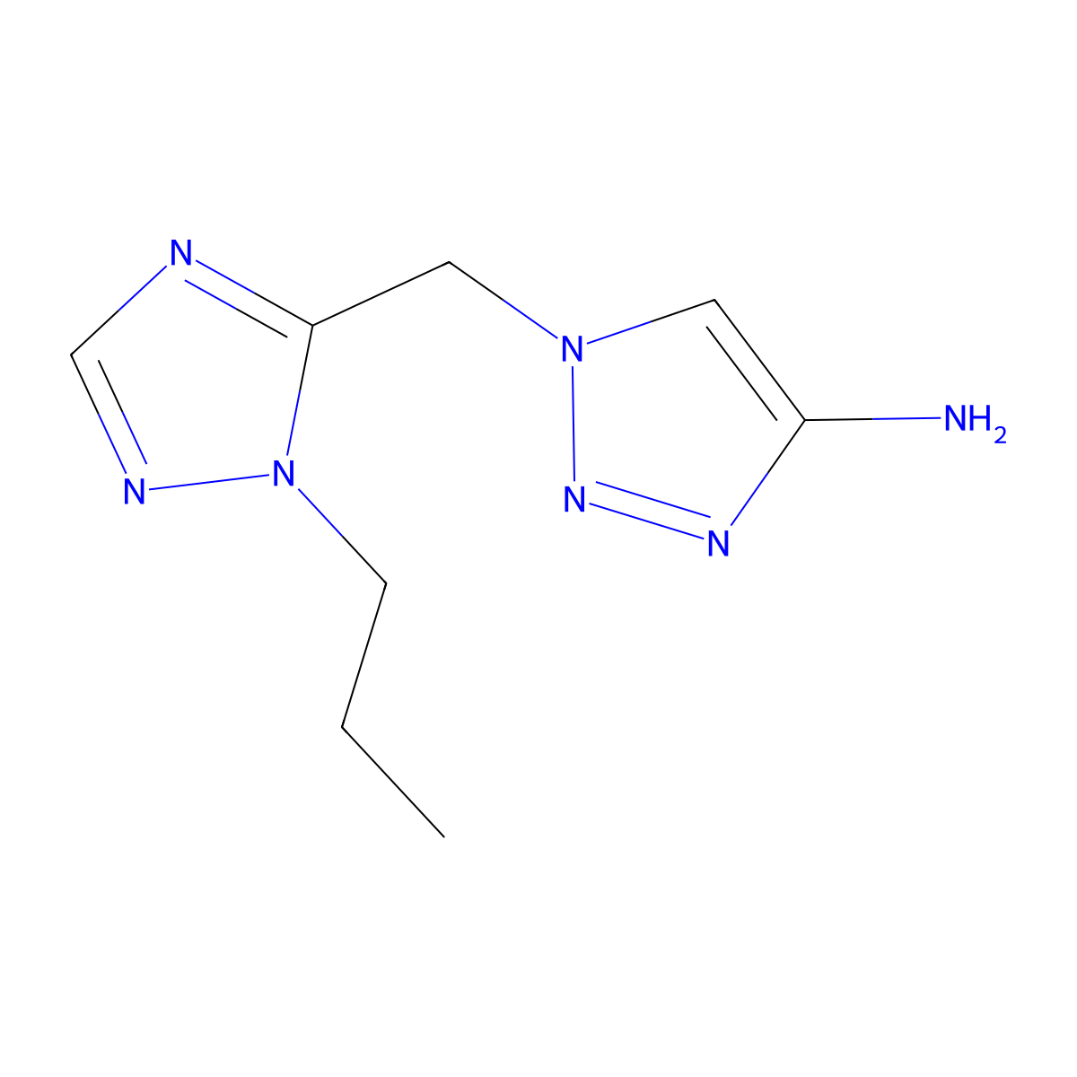 1-((1-Propyl-1h-1,2,4-triazol-5-yl)methyl)-1h-1,2,3-triazol-4-amine molecular structure, CAS 1513070-24-0