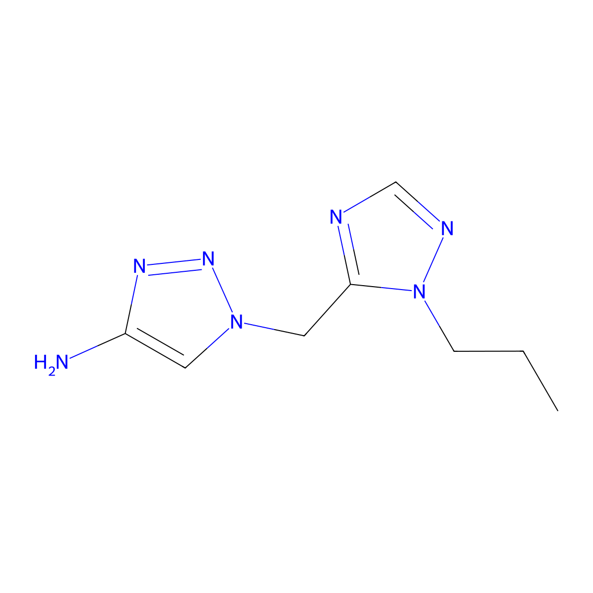 1-((1-Propyl-1h-1,2,4-triazol-5-yl)methyl)-1h-1,2,3-triazol-4-amine molecular structure, CAS 1513070-24-0
