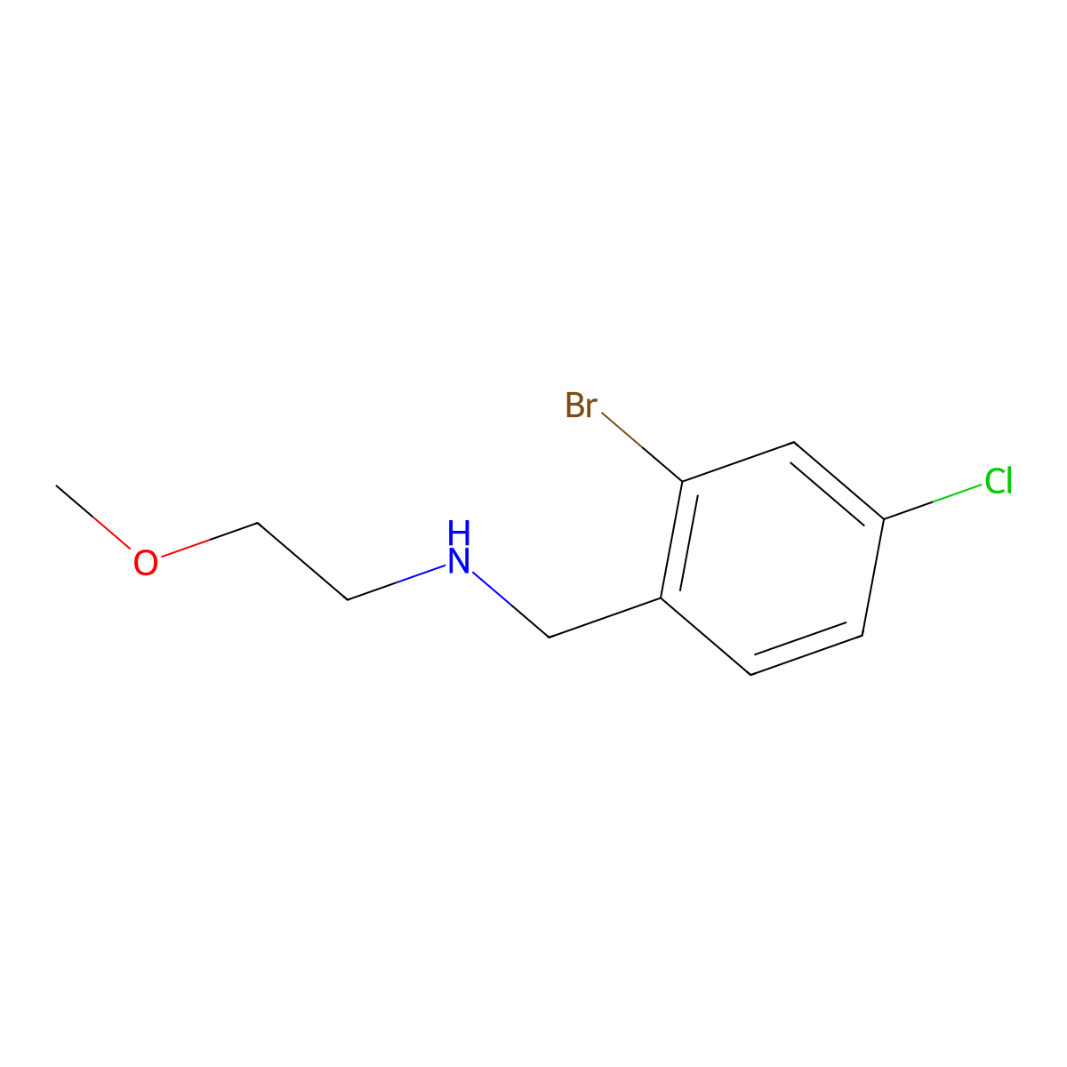 [(2-Bromo-4-chlorophenyl)methyl](2-methoxyethyl)amine molecular structure, CAS 1513082-22-8
