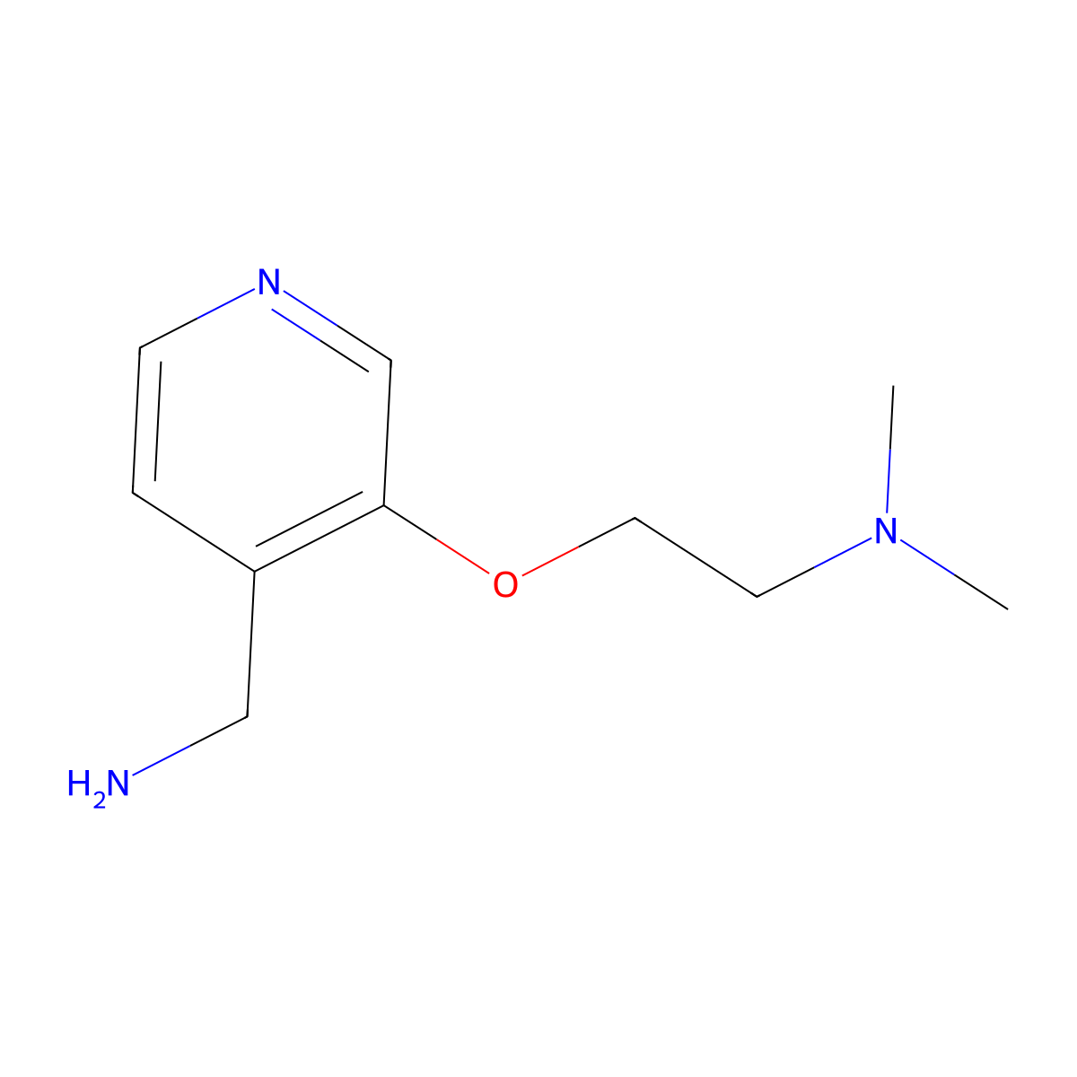 {3-[2-(Dimethylamino)ethoxy]pyridin-4-yl}methanamine molecular structure, CAS 1513085-25-0