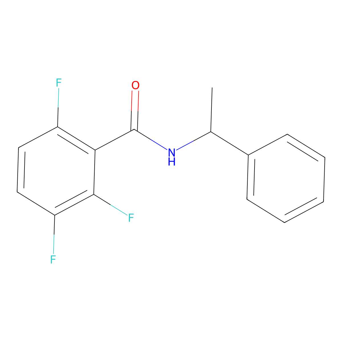 2,3,6-Trifluoro-N-(1-phenylethyl)benzamide molecular structure, CAS 1513087-20-1
