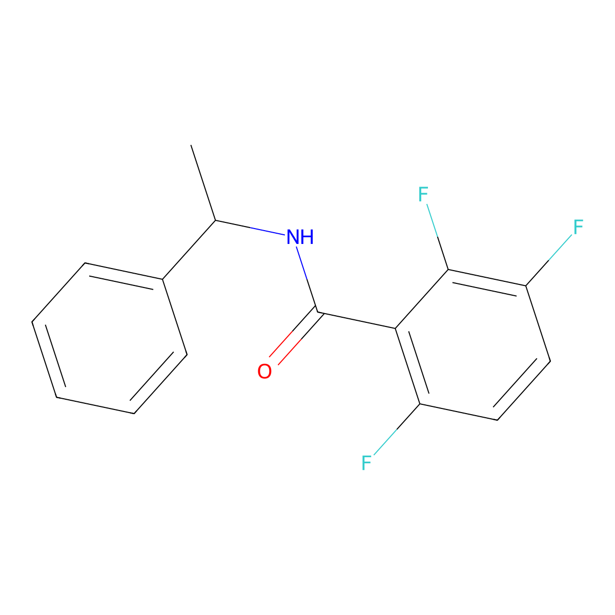 2,3,6-Trifluoro-N-(1-phenylethyl)benzamide molecular structure, CAS 1513087-20-1