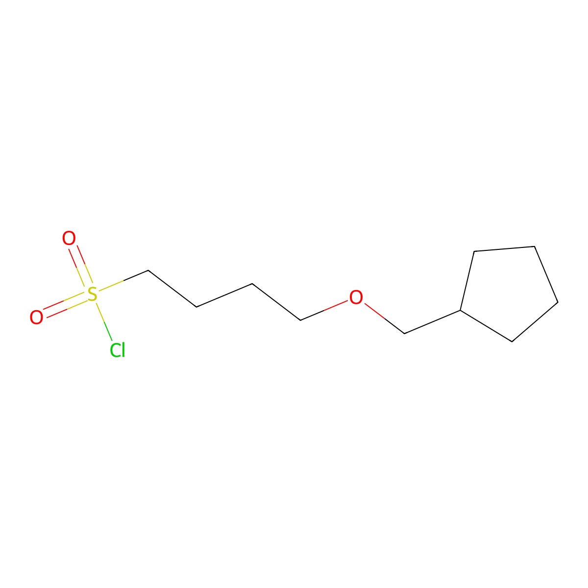 4-(Cyclopentylmethoxy)butane-1-sulfonyl chloride molecular structure, CAS 1513093-82-7