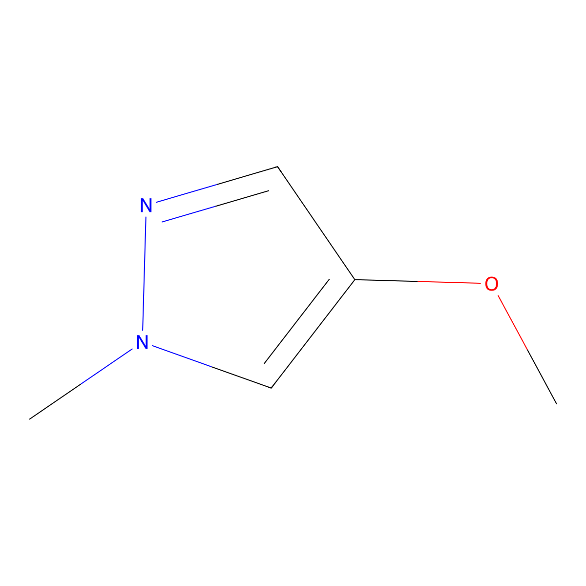 4-Methoxy-1-methyl-1H-pyrazole molecular structure, CAS 15131-95-0