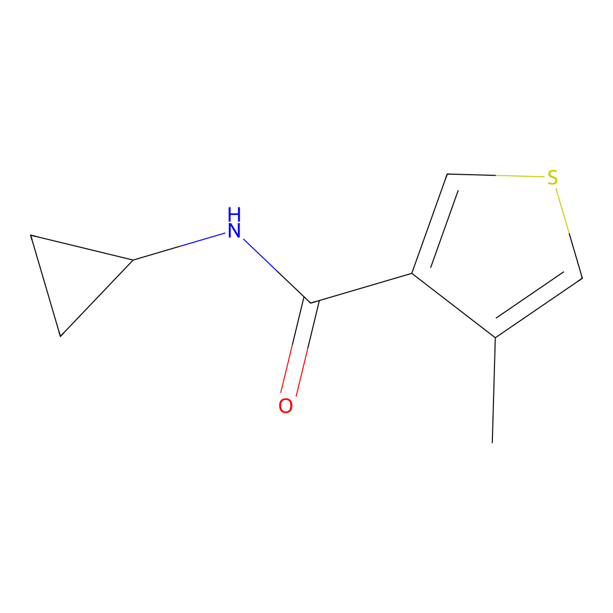 N-Cyclopropyl-4-methyl-3-thiophenecarboxamide molecular structure, CAS 1513108-26-3