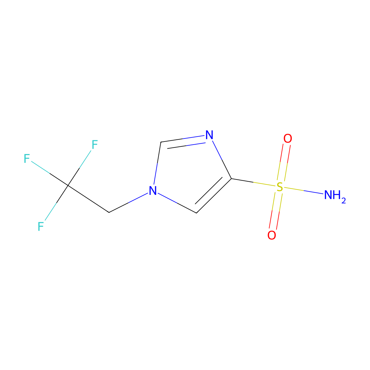 1-(2,2,2-trifluoroethyl)-1H-imidazole-4-sulfonamide molecular structure, CAS 1513108-51-4
