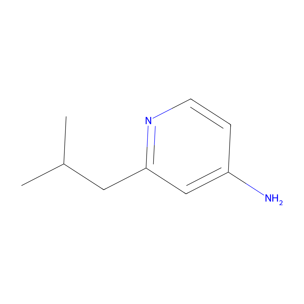 4-Amino-2-(iso-butyl)pyridine molecular structure, CAS 1513111-45-9