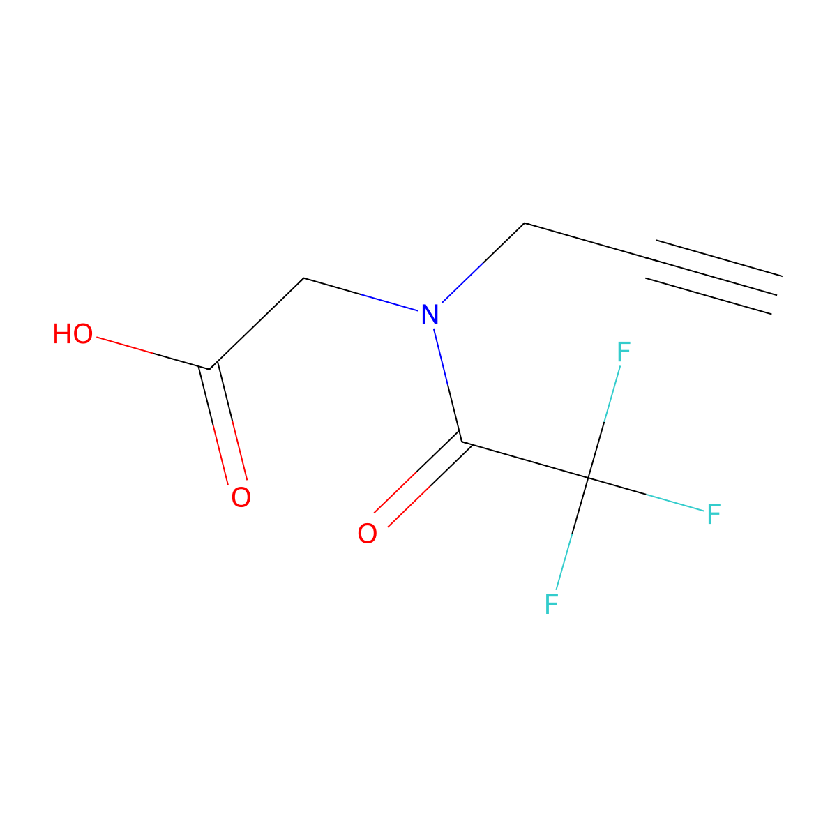 2-[2,2,2-trifluoro-N-(prop-2-yn-1-yl)acetamido]acetic acid molecular structure, CAS 1513111-48-2