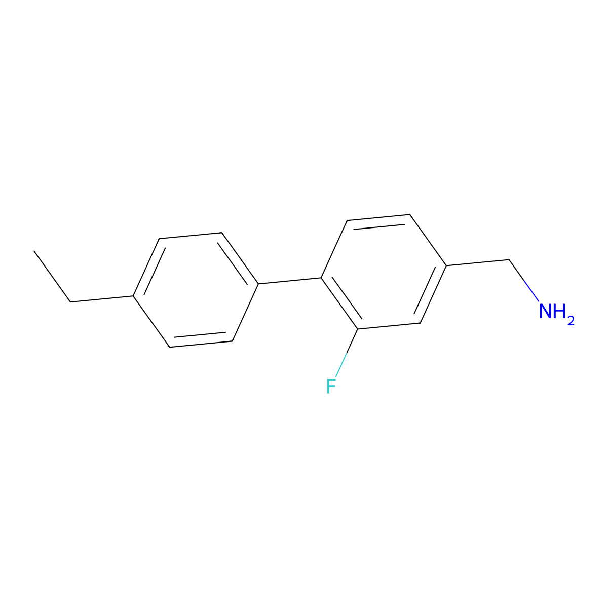 [4-(4-Ethylphenyl)-3-fluorophenyl]methanamine molecular structure, CAS 1513115-73-5