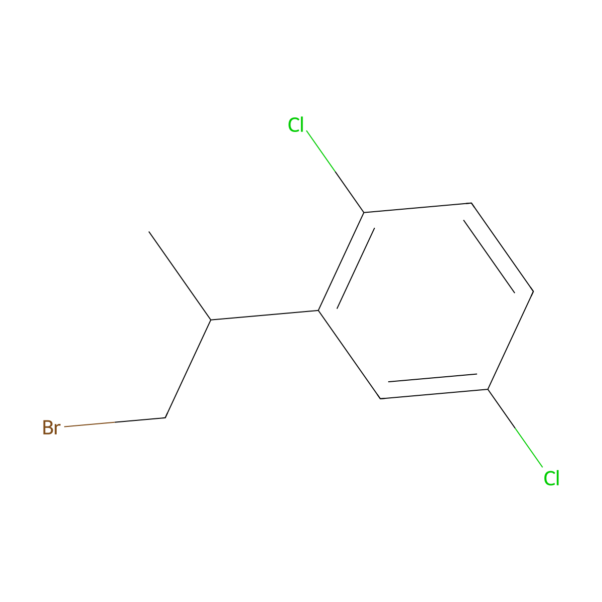 2-(1-Bromopropan-2-yl)-1,4-dichlorobenzene molecular structure, CAS 1513116-67-0