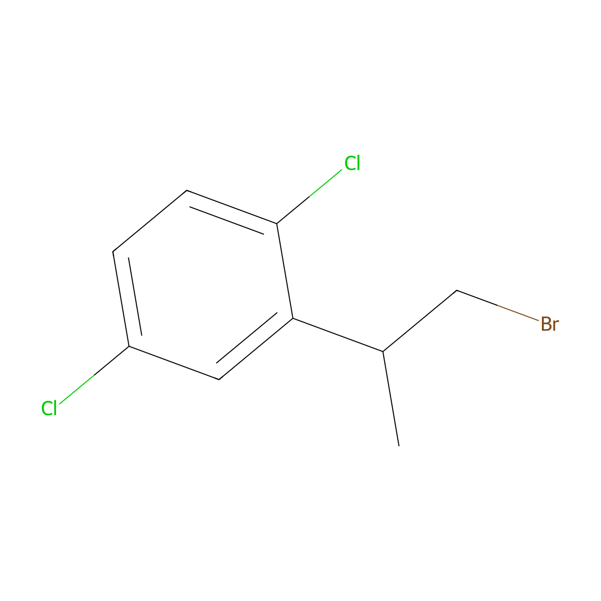 2-(1-Bromopropan-2-yl)-1,4-dichlorobenzene molecular structure, CAS 1513116-67-0