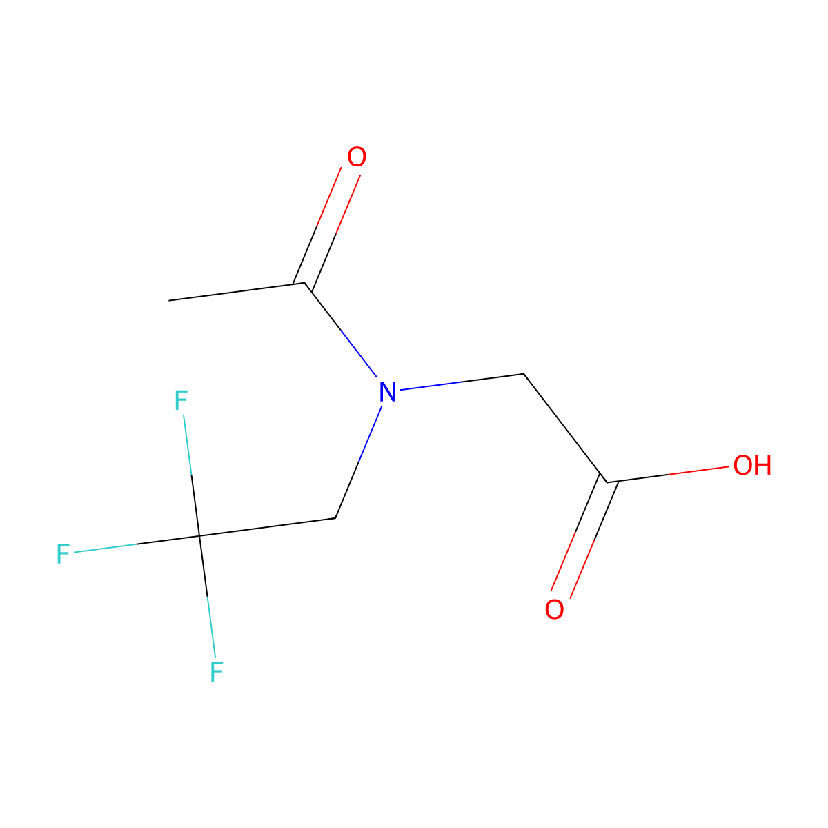 2-[N-(2,2,2-trifluoroethyl)acetamido]acetic acid molecular structure, CAS 1513116-81-8