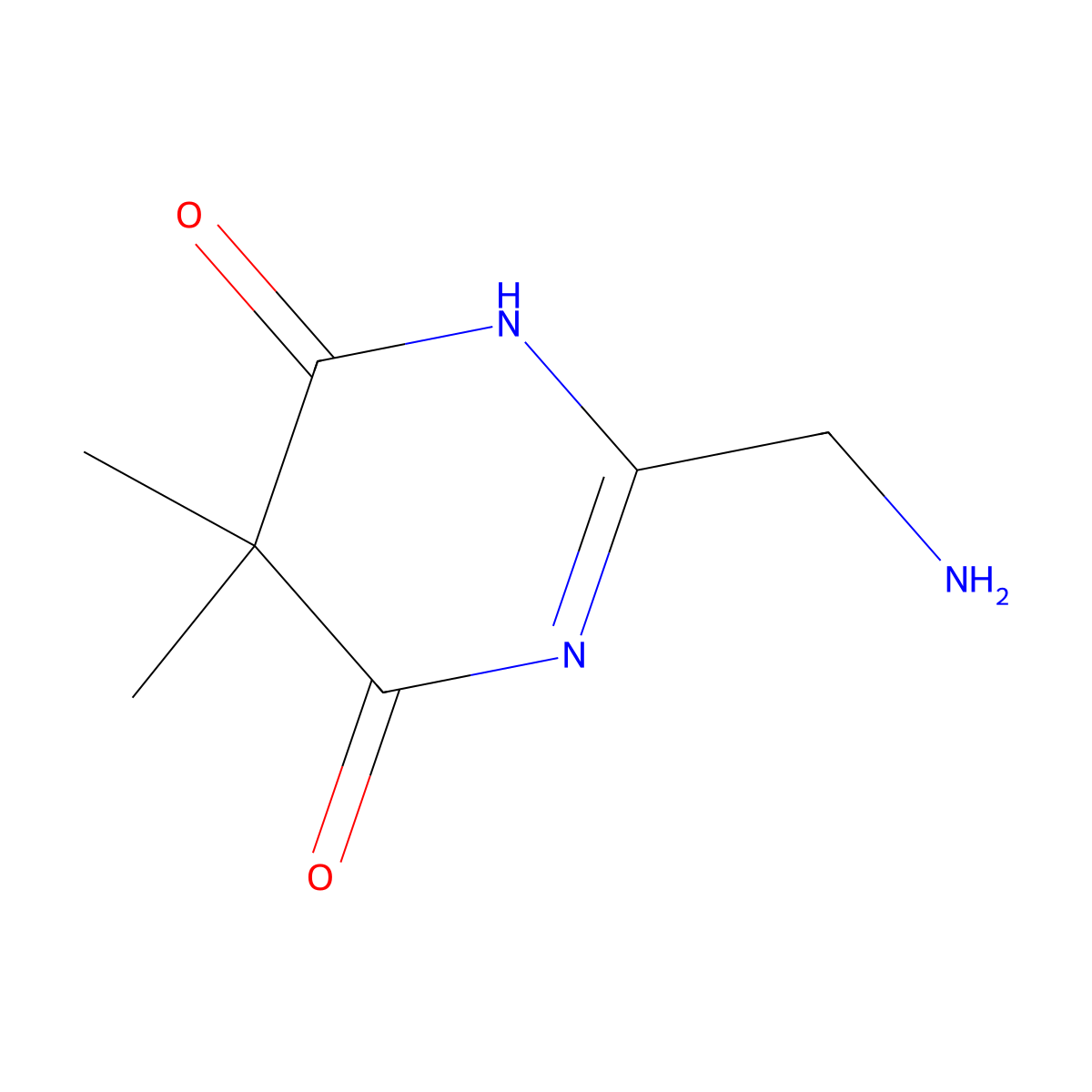 2-(Aminomethyl)-6-hydroxy-5,5-dimethyl-4,5-dihydropyrimidin-4-one molecular structure, CAS 1513139-33-7