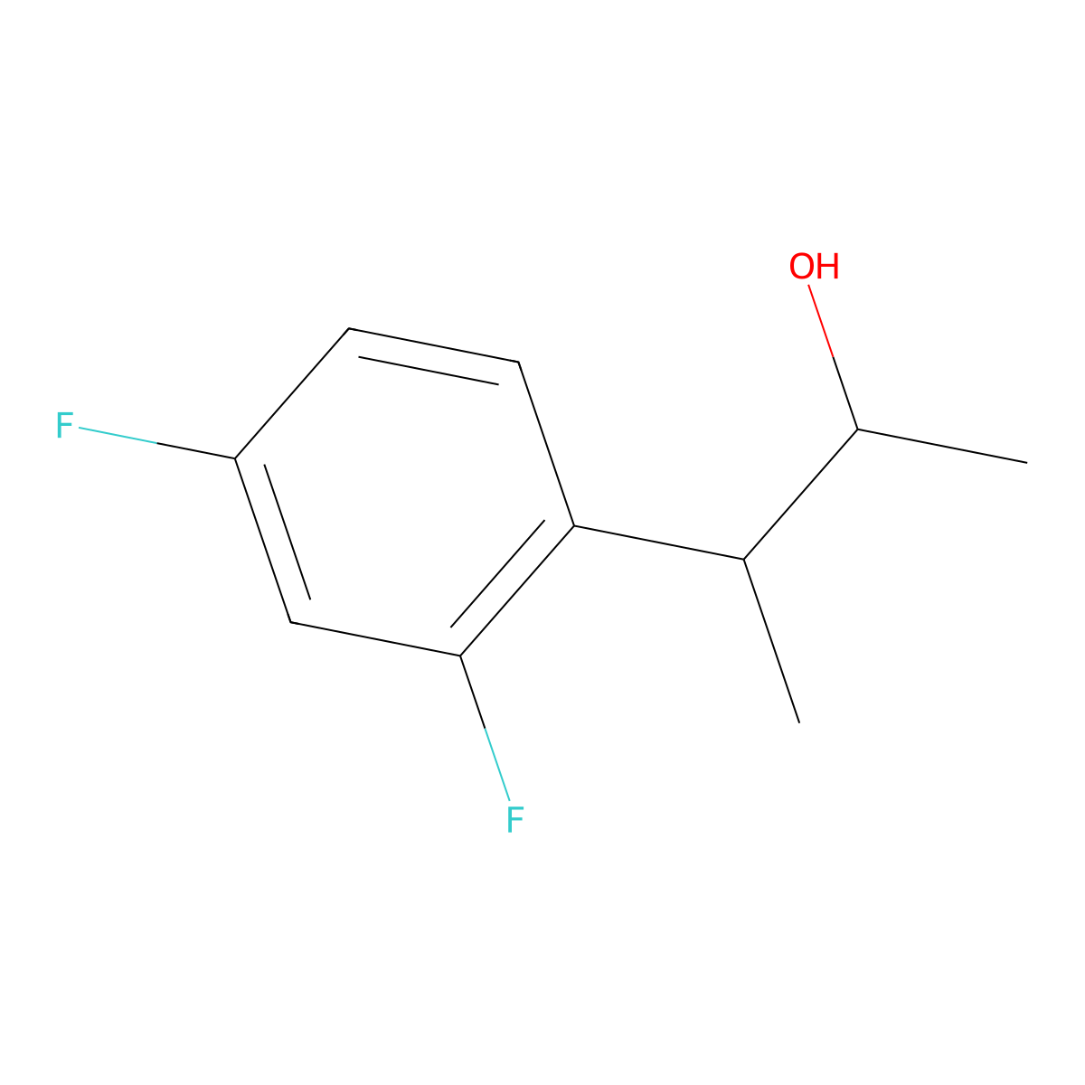 3-(2,4-Difluorophenyl)butan-2-ol molecular structure, CAS 1513139-47-3